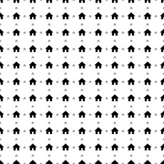 Square seamless background pattern from geometric shapes are different sizes and opacity. The pattern is evenly filled with big black kennel symbols. Vector illustration on white background
