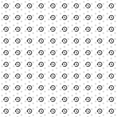 Square seamless background pattern from geometric shapes are different sizes and opacity. The pattern is evenly filled with big black time back symbols. Vector illustration on white background