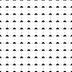Square seamless background pattern from geometric shapes are different sizes and opacity. The pattern is evenly filled with big black cloche symbols. Vector illustration on white background
