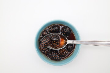 Healthy and delicious jam from pine buds and cones