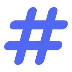 Hashtag icon. Symbol in social networks to facilitate the search for information. Flat style. Vector.