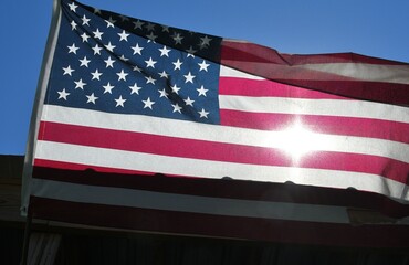 American Flag in the Summer Sunshine