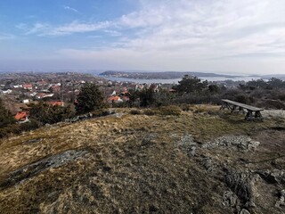 view from the hill to the island of Branno and the sea