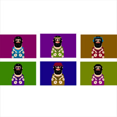 Human for flat Design character illustration on vacation 
