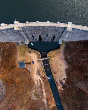 TopDown Water Dam in Zagorze Slaskie, Walim