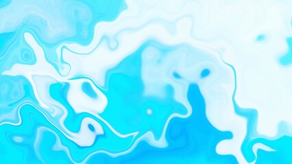 Hand Painted Background With Mixed Liquid Blue Paints. Abstract Fluid Acrylic Painting. Marbled Colurful Abstract Background. Liquid Marble Pattern.
