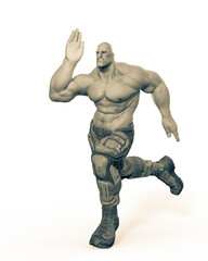 super soldier is running in action