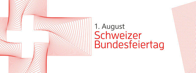 Schweizer Bundesfeiertag, 1. August - obrazy, fototapety, plakaty