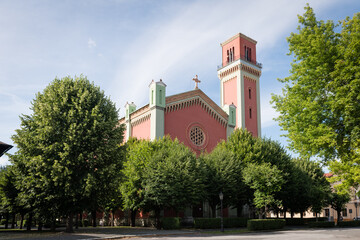 New Evangelical Church in historic centre of Kezmarok in Slovakia