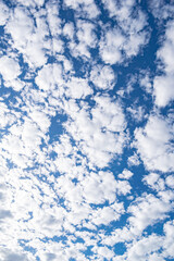 Beautiful clouds in the blue sky, white clouds covering the sky