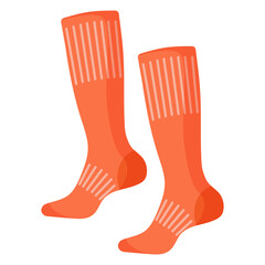 Player uniform, orange gaiters or leggings. 3x3 Basketball sport equipment. Summer games.