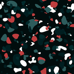 Terrazzo seamless pattern. Vector colorful sparkle background with pebbles and stone. Template for wrapping paper, wallpaper, terrazzo flooring