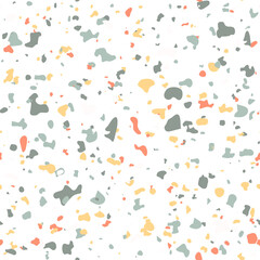 Blob seamless pattern. Vector seamless pattern with pebbles and stone. Pattern ideal for wrapping paper, wallpaper, terrazzo flooring