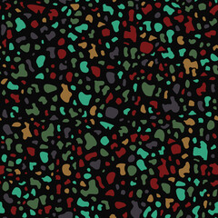 Fototapeta premium Terrazzo seamless pattern. Vector seamless pattern with pebbles and stone. Pattern ideal for wrapping paper, wallpaper, terrazzo flooring