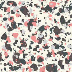 Terrazzo seamless pattern. Vector colorful sparkle background with pebbles and stone. Template for wrapping paper, wallpaper, terrazzo flooring