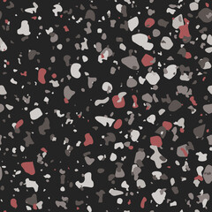 Terrazzo seamless pattern. Vector seamless pattern with pebbles and stone. Pattern ideal for wrapping paper, wallpaper, terrazzo flooring