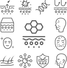 Complexion, skin icon in a collection with other items