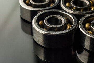 Macro ball bearings dark reflextion