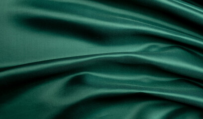 Obraz premium green fabric texture background, abstract, closeup texture of cloth