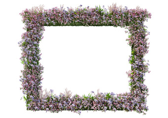Colorful flower garden on a white background