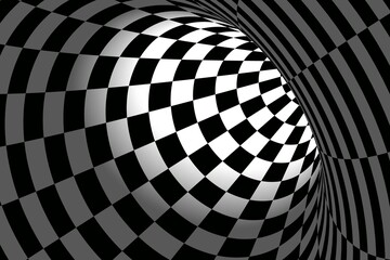 Abstract surface with a checkerboard
