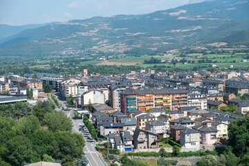 Fototapeta na wymiar Cityscape of La Seu de Urgell in LLeida, Catalonia