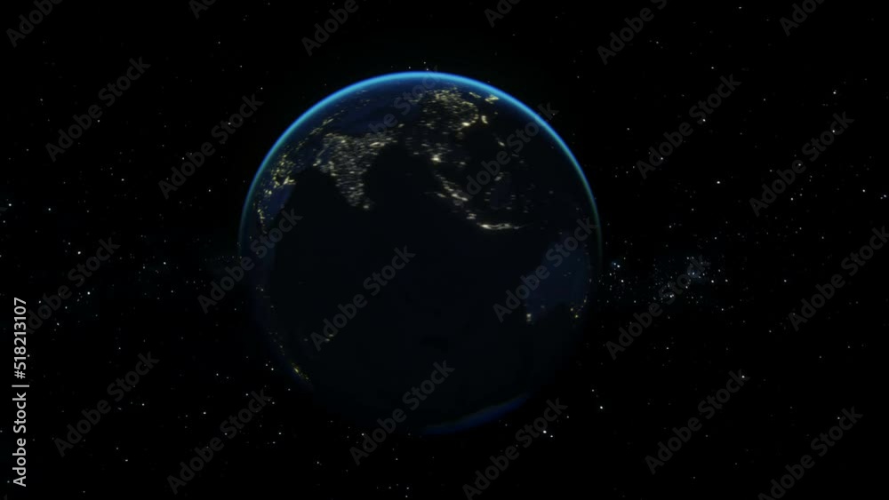 Canvas Prints the earth planet in outer space. realistic 4k animation.