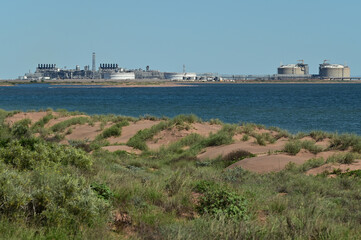 Naklejka premium Wheatstone LNG liquefied natural gas plant Onslow Western Australia