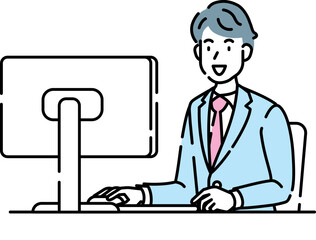 人物イラスト　線画