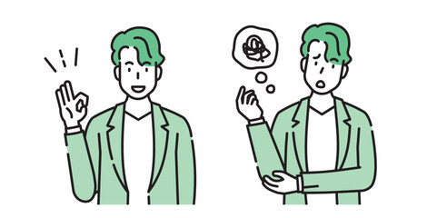 男性　人物　イラスト