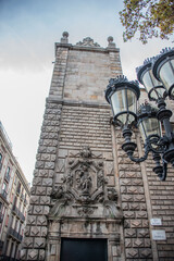 Fototapeta na wymiar old street lamp in europe