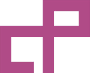 Obraz premium abstract combination of letters C and P