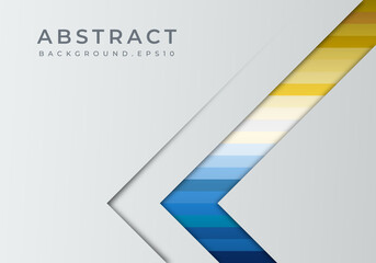 Abstract Colored Background with Overlap Layer and Golden Texture Decoration. Yellow and Blue Palette