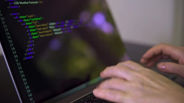 The process of developing the website by programmer.