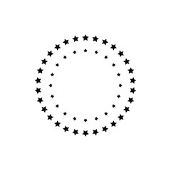 Stars in circle icon design isolated on white background