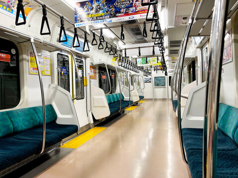 Inside Of Car Of Rinkai Line,
 Tokyo,Japan