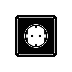 Electrical outlet icon design isolated on white background