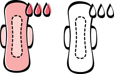 female menstruation sanitary napkin icon