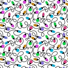 Christmas idea seamless light bulbs pattern for wrapping paper and kids and clothes print and accessories