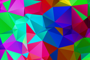 Colorful swirl rainbow polygon background or frame. Abstract Rectangle Geometrical Background. Geometric design for business presentations or web. yellow, red, green,