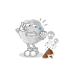 rock with stinky waste illustration. character vector