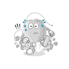 rock running illustration. character vector