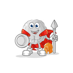 rock spartan character. cartoon mascot vector