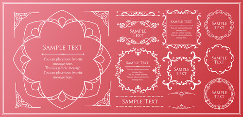 オシャレなハロウィンモチーフのフレームデザイン、ツタのような模様。