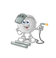 rock welder mascot. cartoon vector