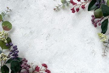 小さな丸い木の実のフレーム