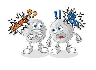 rock arguing each other cartoon vector