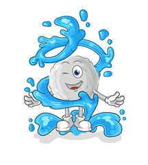 rock fresh with water mascot. cartoon vector