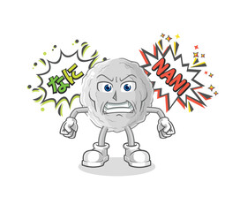 rock anime angry vector. cartoon character