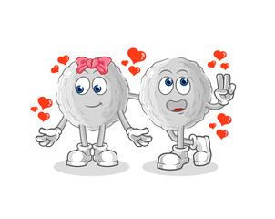 rock dating cartoon. character mascot vector